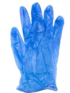 Gloves Single Use blue vinyl X-LARGE pkt 100