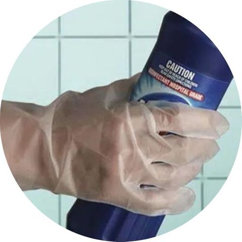 Gloves Single Use stretchy clear polyethylene XL
