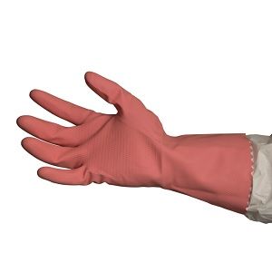 Gloves Reusable silverlined blue/pink rubber XL (sold in pairs)