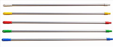 Broom Handles threaded yellow aluminium 1500mm (L)