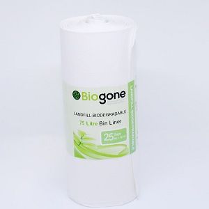 Bin Liners biodegradable clear medium density 75L 900mm (L) 760mm (W)