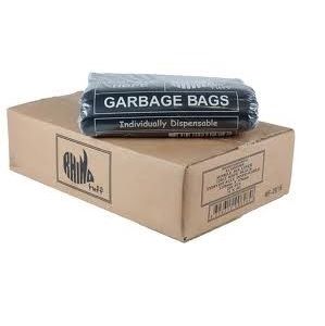 Bin Liners black polyethylene low density 54L 850mm (L) 640mm (W)