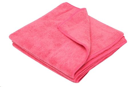 Cloths machine washable red microfibre 400mm (L) 400mm (W) 3 per pack