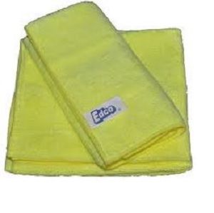 Cloths machine washable yellow microfibre 400mm (L) 400mm (W) 3 per pack