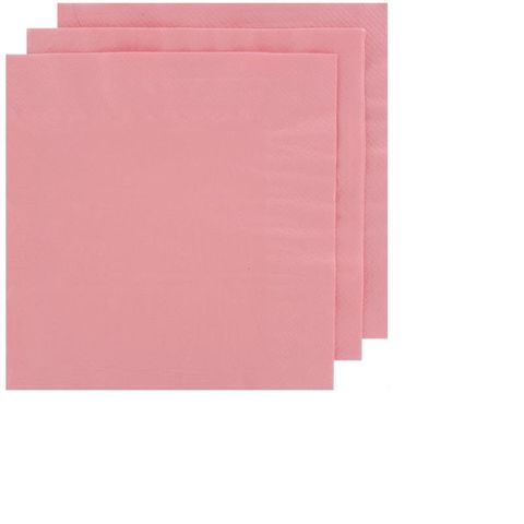 Napkins Dinner 1/4 fold pastel pink 2ply