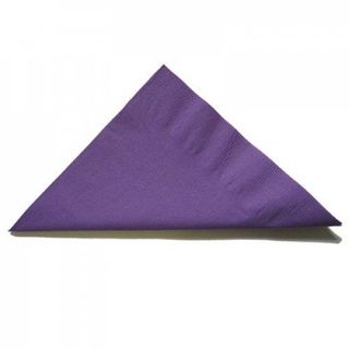 Napkins Dinner 1/4 fold purple 2ply