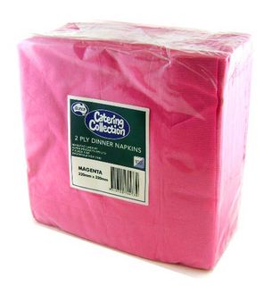 Napkins Dinner 1/4 fold magenta 2ply