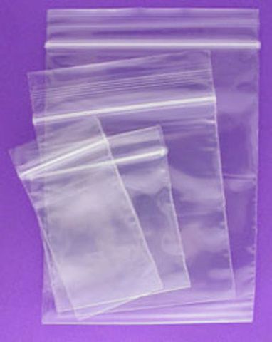 Food Bags resealable clear polyethylene low density 35µm 75mm (L) 50mm (W)