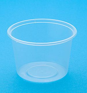 Containers Microwave unhinged lid recyclable clear polypropylene round 530ml 118mm (D)