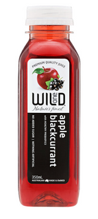 Wild One Juice Premium plastic bottle no added sugar apple blackcurrant 350ml