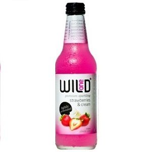 Wild One Original  Strawberries and Cream glass bottle 345ml ctn 12