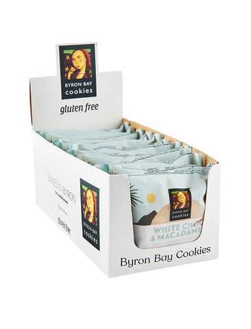 Byron Bay Cookies Single Wrap GF white choc macadamia 60g