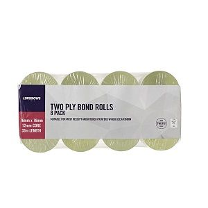 Register Rolls bond 2 ply white paper 76mm (W)