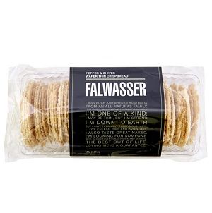 Falwasser Crispbread Wafer Thin pepper & chives 120g