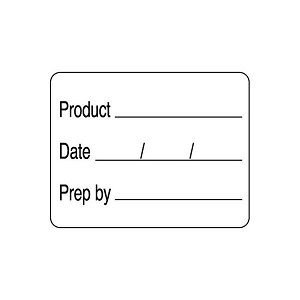 Labels Removeable "Product Date" white/black print 38mm (L) 25mm (W)