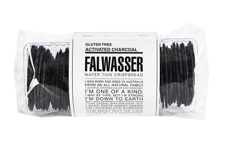 Falwasser Crispbread Wafer Thin GF activated charcoal 120g