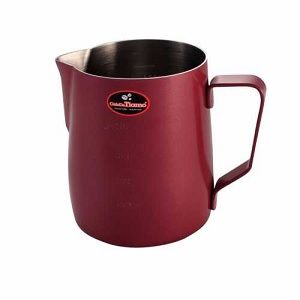 Tiamo Jug Milk red stainless steel 600ml