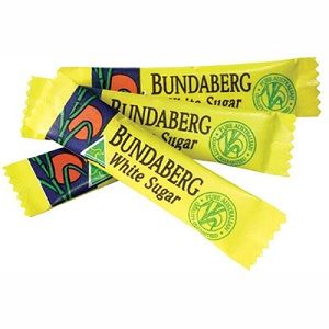 Bundaberg Sugar Plain Wrap single serve white 3g