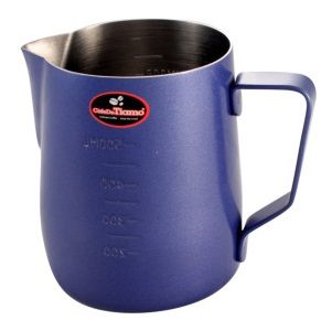 Tiamo Jug Milk blue stainless steel 360ml