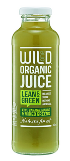 Wild One Juice Organic glass bottle no added sugar lean green 360ml