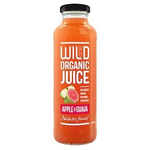 Wild Organic apple guava juice 360ml ctn 12  glass bottle no added sugar