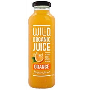 Wild One Juice Organic glass bottle no added sugar orange 360ml