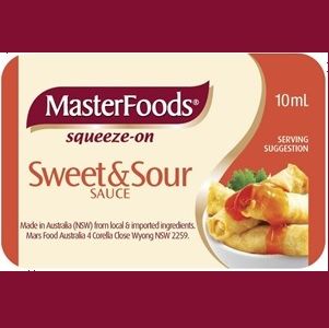 Sauce Single Serve squeeze-on sweet & sour 14g