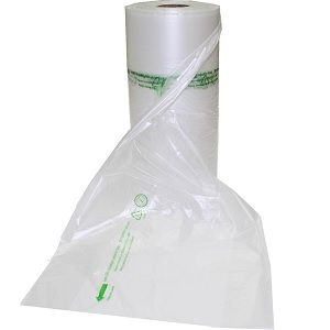 Produce Bags flat sealed landfill degradable clear plastic 10µm 460mm (L) 370mm (W)