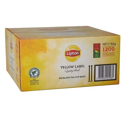 Lipton Tea Bags enveloped black