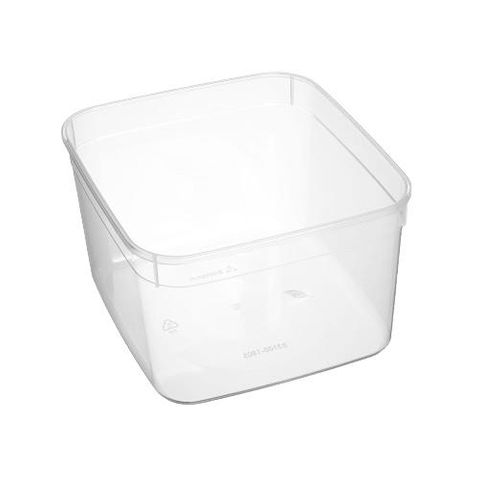 Containers Freezer recyclable unhinged clear polypropylene 180mm (L) 180mm (W) 120mm (H) 3.1L