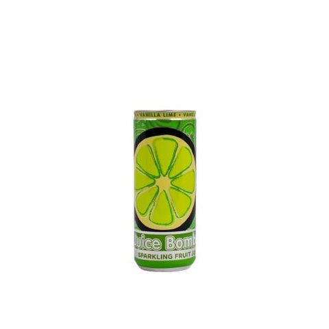 Juice Bomb Juice can no added sugar vanilla lime 250ml