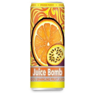 Juice Bomb Juice can no added sugar orange passionfruit 250ml