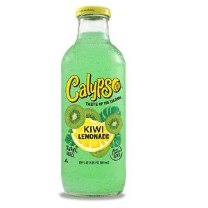 Calypso Soft Drink Lemonade glass bottle kiwi 591ml