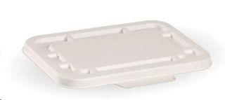Container Lids Microwave Safe unhinged lid recyclable clear bagasse rectangle
