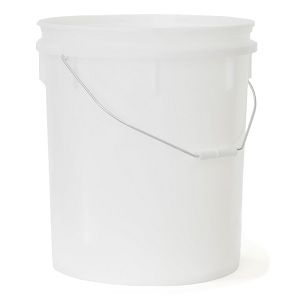 Food Pails white plastic 25L 340mm (D) 390mm (H)