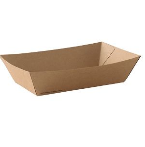 Trays Food Service no lid compostable white heavy board rectangle 170mm (L) 95mm (W) 55mm (H)