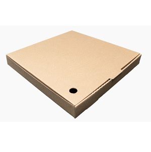 Pizza Boxes hinged recyclable brown cardboard square 13"