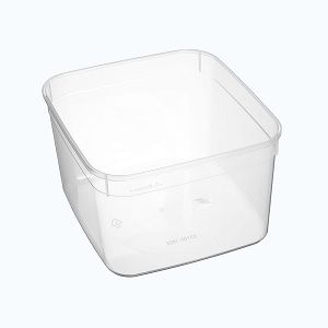 Containers Food recyclable unhinged clear polypropylene 180mm (L) 180mm (W) 120mm (H) 3.1L