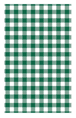 Greaseproof green checks  packet 310mm (L) 190mm (W)
