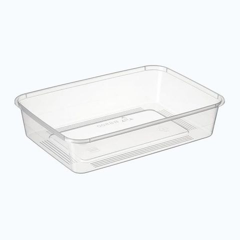 Containers Microwave and Freezer unhinged lid recyclable polypropylene rectangle 500ml