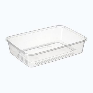 Containers Microwave and Freezer unhinged lid recyclable clear polypropylene rectangle 500ml