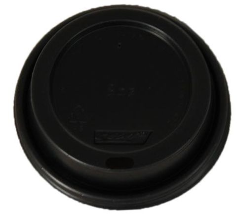 Coffee Cups Lids flat recyclable black PET