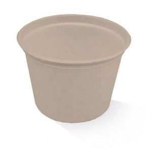 Bowls unhinged flat biodegradable natural bagasse round 62mm (D) 30mm (H)
