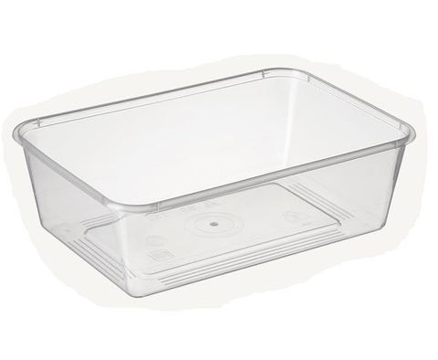 Containers Microwave and Freezer unhinged lid recyclable polypropylene rectangle 750ml