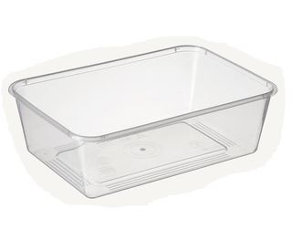 Containers Microwave and Freezer unhinged lid recyclable polypropylene rectangle 750ml
