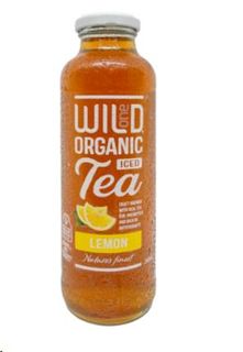 Wild One Sparkling Organic Iced Tea Lemon glass bottle 360ml