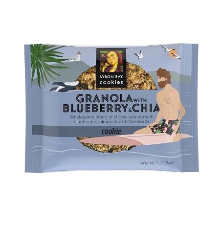 Byron Bay Cookies Cafe  granola with blueberry and chia 60g x 6