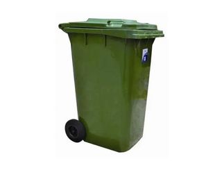 Bin heavy duty wheeled green 240L  W595 x D745 x H1000mm