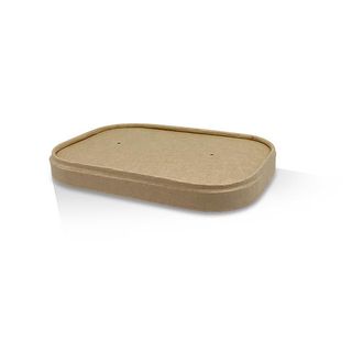 Rectangular container lid PLA coated kraft lid