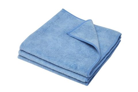 Cloths machine washable blue microfibre 400mm (L) 400mm (W) 3 per pack